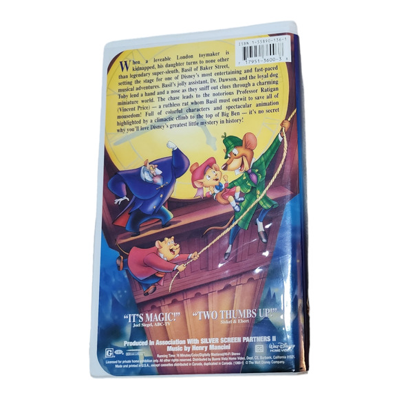 The Great Mouse Detective VHS 1992 - Picture 3 of 8
